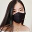 หน้ากากผ้ามัสลิน ผ้าปิดปาก ผ้าปิดจมูก สีดำ (หญิง-M)