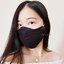 หน้ากากผ้ามัสลิน ผ้าปิดปาก ผ้าปิดจมูก สีดำ (หญิง-M)