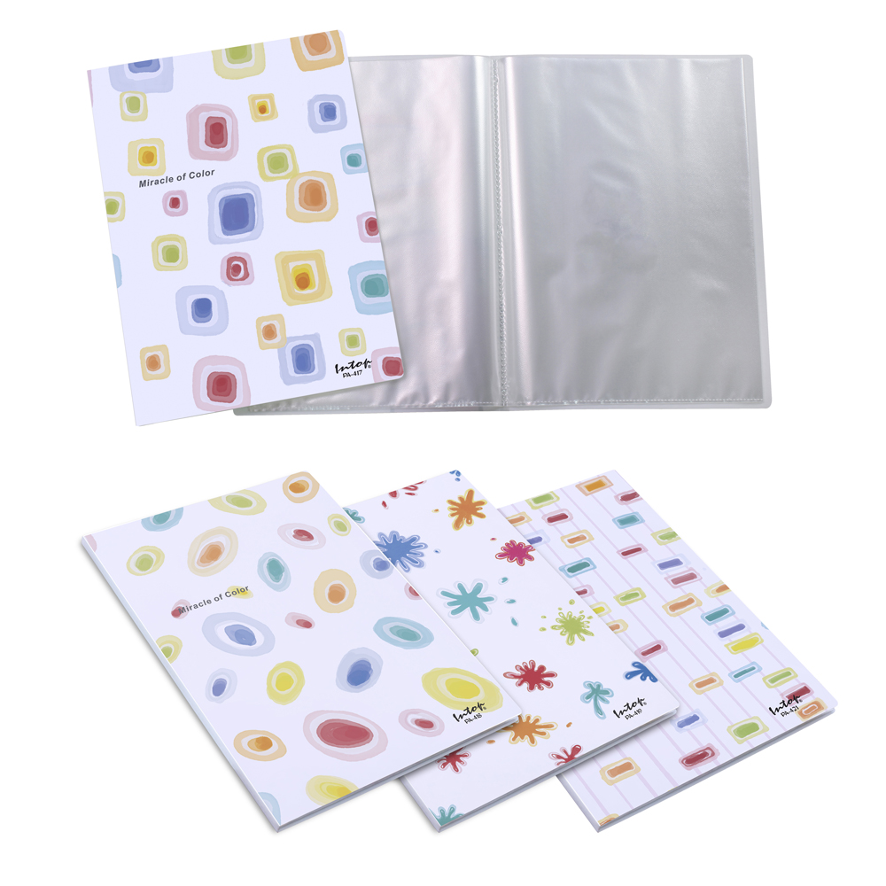 Display Books A4 20 Pockets with Printed Covers Miracle of Color Pattern