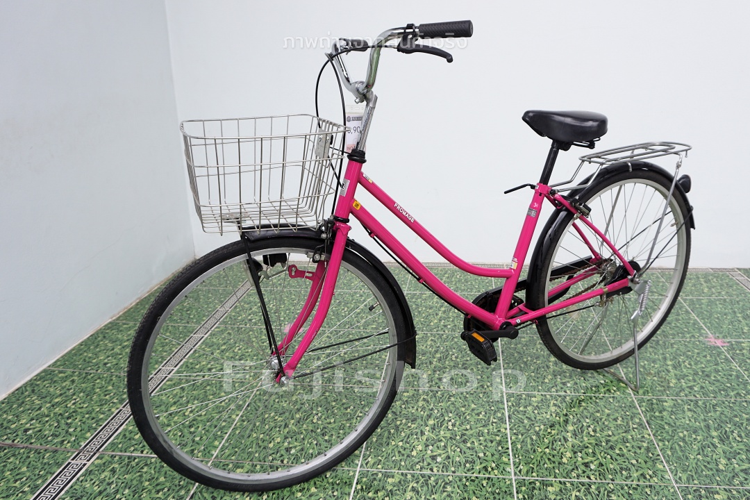 จักรยานแม่บ้านญี่ปุ่น - ล้อ 26 นิ้ว - ไม่มีเกียร์ - Fromage - สีชมพู [จักรยานมือสอง]