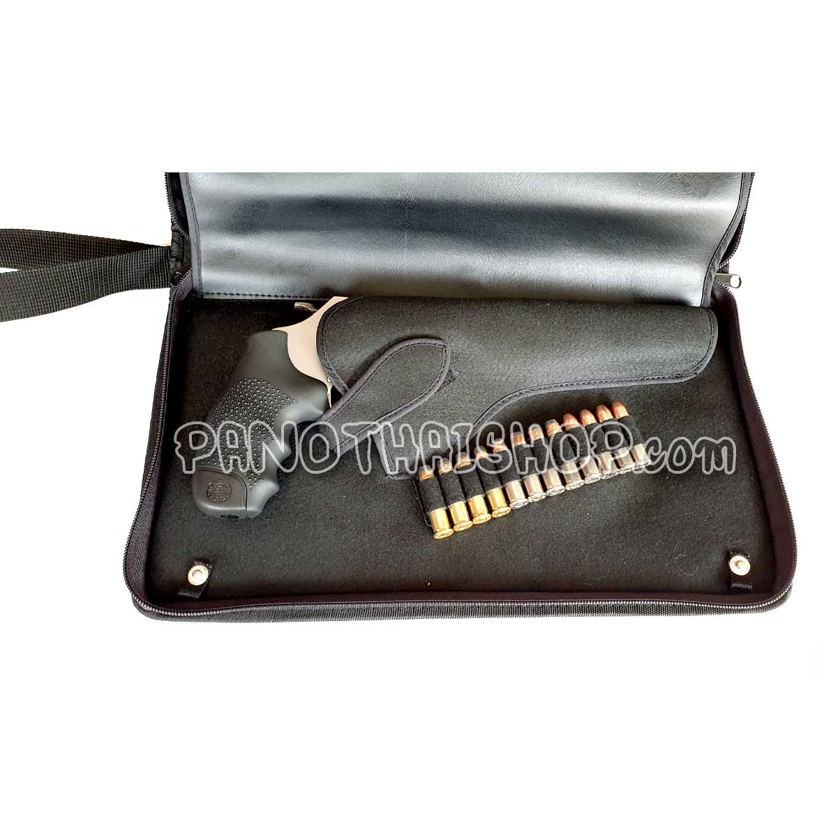 กระเป๋าใส่ปืนสั้นอย่างดีแบบผ้า น้ำหนักเบา สำหรับปืนลูกโม่ ขนาด 6 นิ้ว