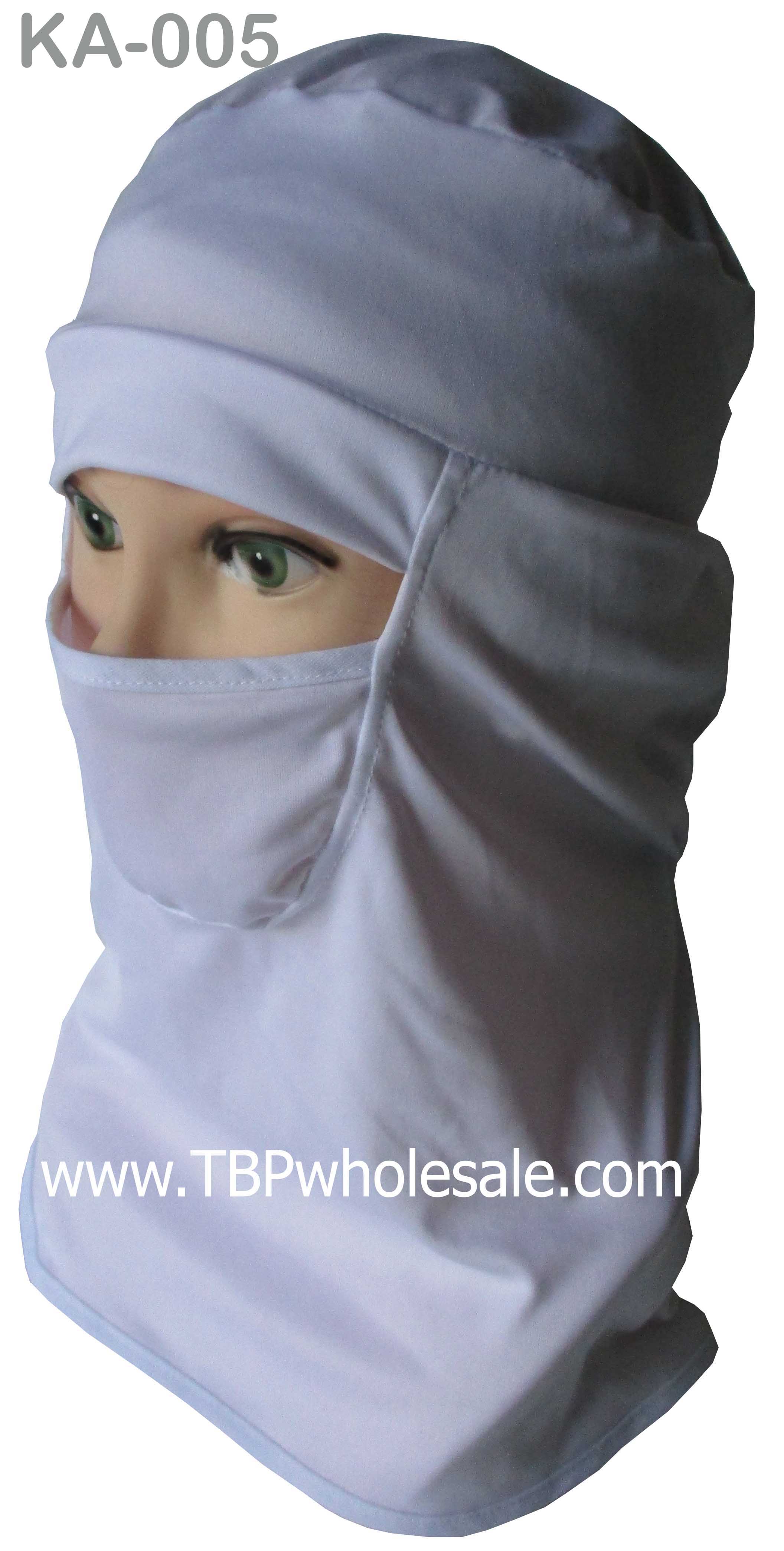 KA-005===ราคาส่ง 95 บาทต่อใบ ขั้นต่ำ 100 ใบ หมวกคลุมผมยาวประบ่า ผ้ายืดทั้งใบมีหน้ากากปิดปาก(ไมโครหนา) สนใจติดต่อ 081-0110084/02-3972066