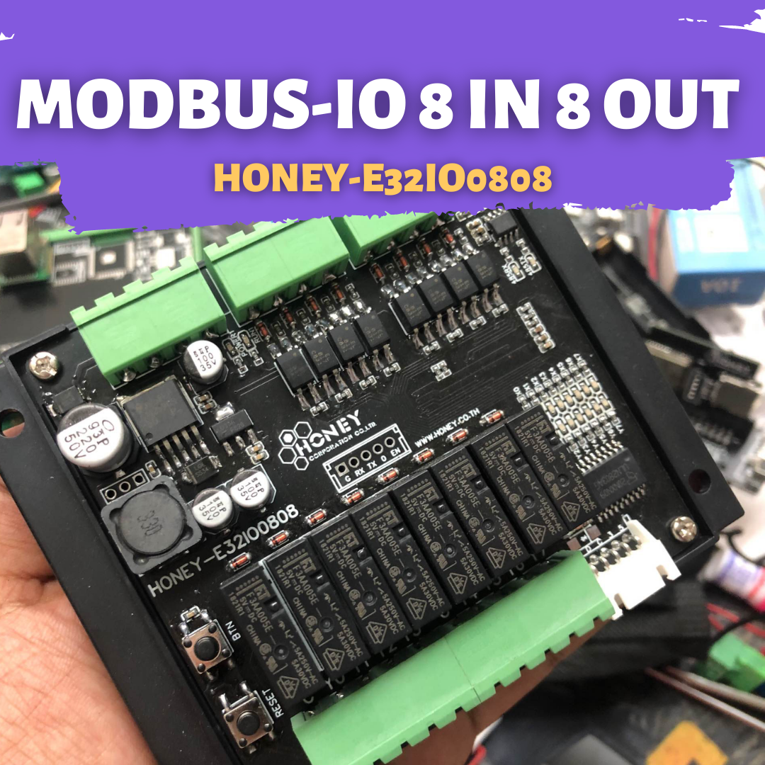 MODEBUS-IO 8 IN 8 OUT ( Relay ) [ HONEY-E32-8DI-8RO ]