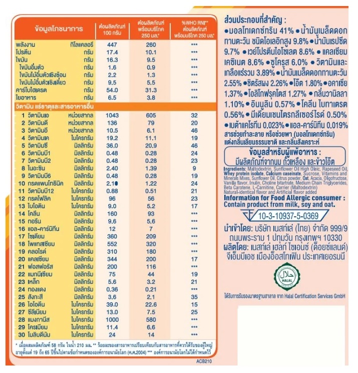 NESTLE BOOST Fiber เนสท์เล่ บูสท์ ไฟเบอร์ อาหารสูตรครบถ้วน มีเวย์โปรตีน 800g.