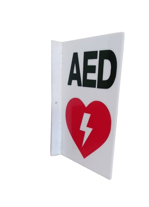 ป้าย AED ติดผนังห้อง สติ๊กเกอร์ด้านเดี่ยว