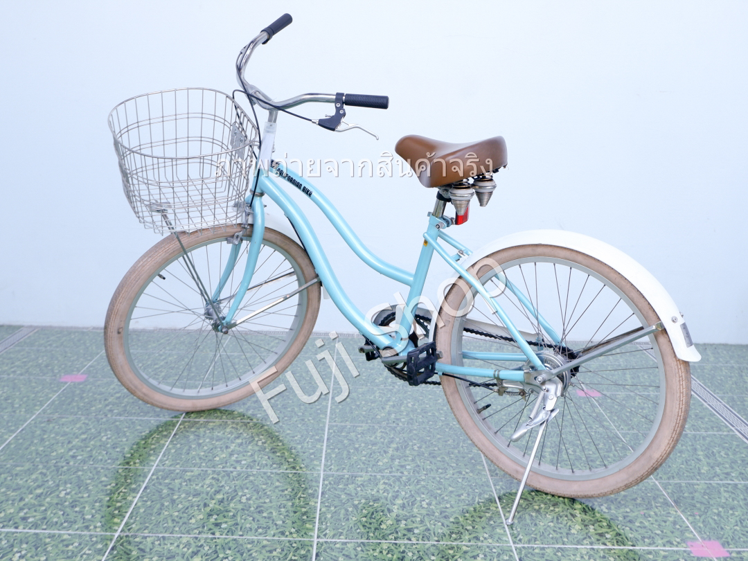 จักรยานญี่ปุ่น - ล้อ 24 นิ้ว - ไม่มีเกียร์ - Californian Bike - สีฟ้า [จักรยานมือสอง]