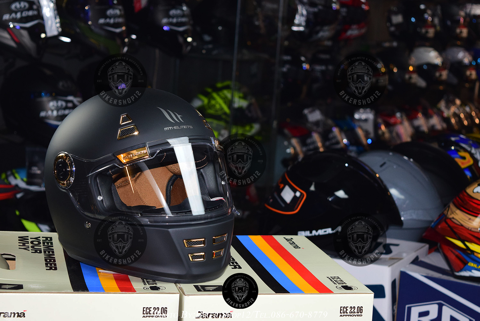 หมวกกันน็อคMT HELMETS - JARAMA สี ดำด้าน