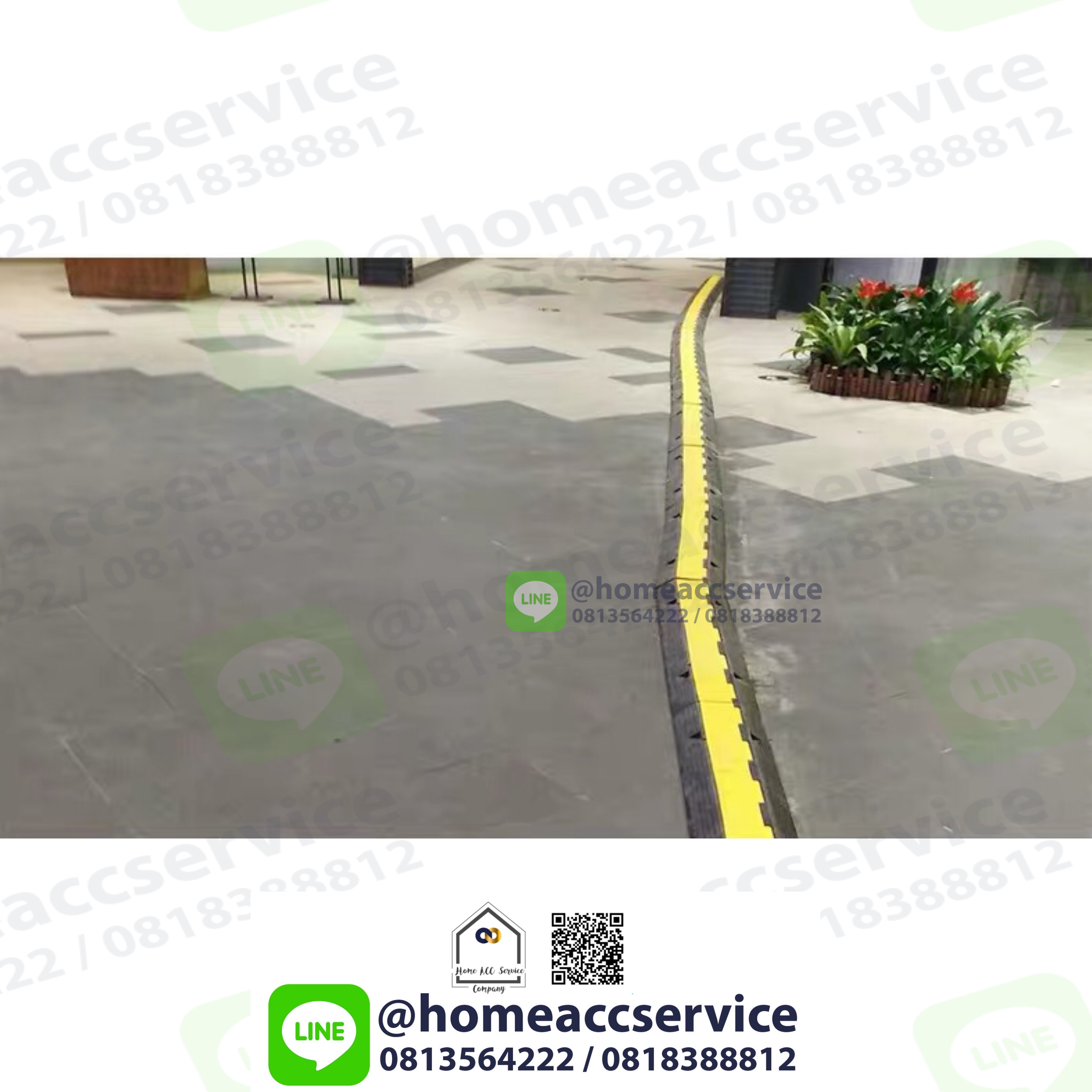 พลาสติกครอบสายไฟ รางครอบสายไฟ ป้องกันรถทับสาย สีดำ ขนาด 12x100x1.8 cm ขนาดช่องเหลี่ยม 4x1.2cm - Black Plastic Wire Cover 12x100x1.8 cm 0.6kg