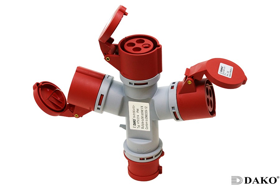 HTN 1014 ปลั๊กตัวเมีย 3 ทาง 3P+E 16A 380V IP44 6h
