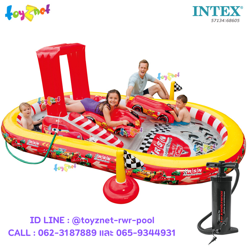 Intex Cars Play Center no.57134 + Double Quick III-S Air Pump