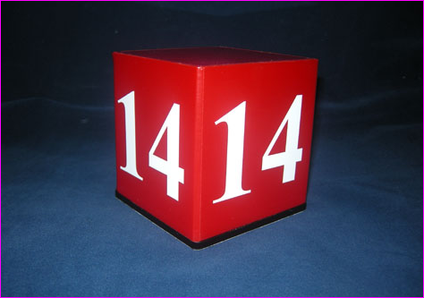 กล่องแสดงหมายเลขคิวรถ ทรงสี่เหลี่ยมลูกเต๋า (ฝาปิด)+ติดตัวเลข