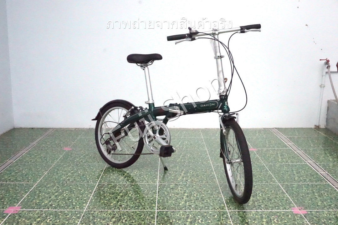 จักรยานพับได้ญี่ปุ่น - ล้อ 20 นิ้ว - มีเกียร์ - อลูมิเนียม - Dahon Route - สีเขียว [จักรยานมือสอง]