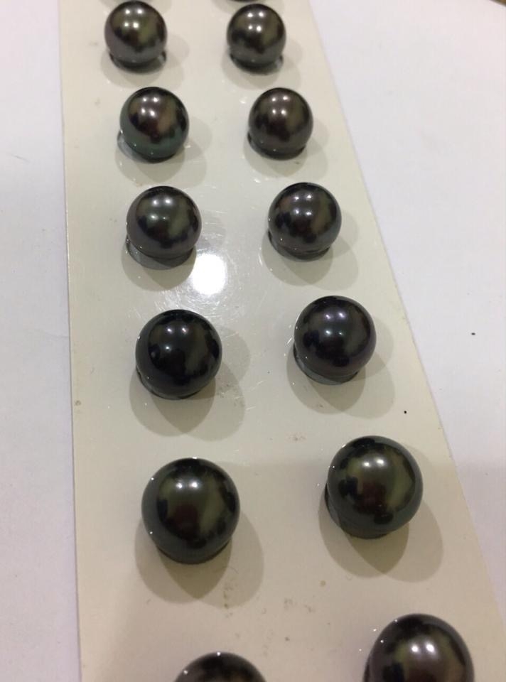 ต่างหูไข่มุก south sea สีดำ ขนาด 11-12 มิล เกรด AA ก้านเงินแท้