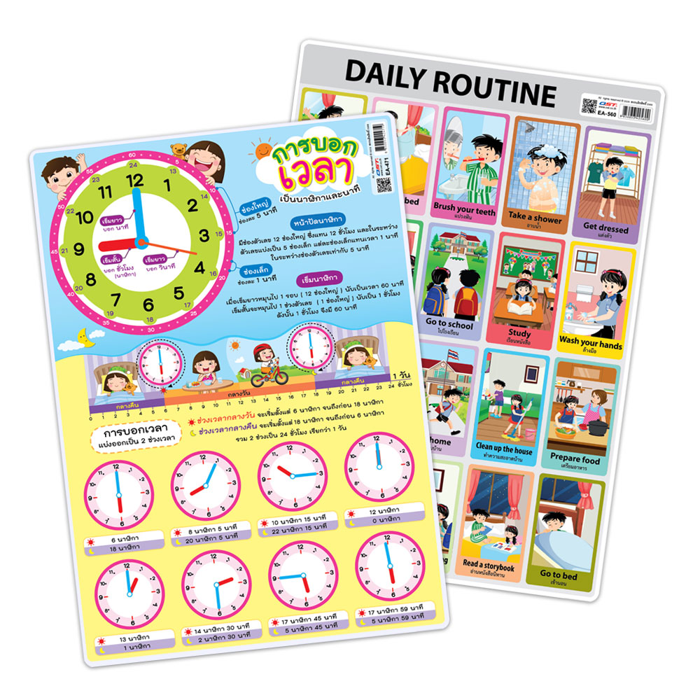 Time Educational Posters A4 size