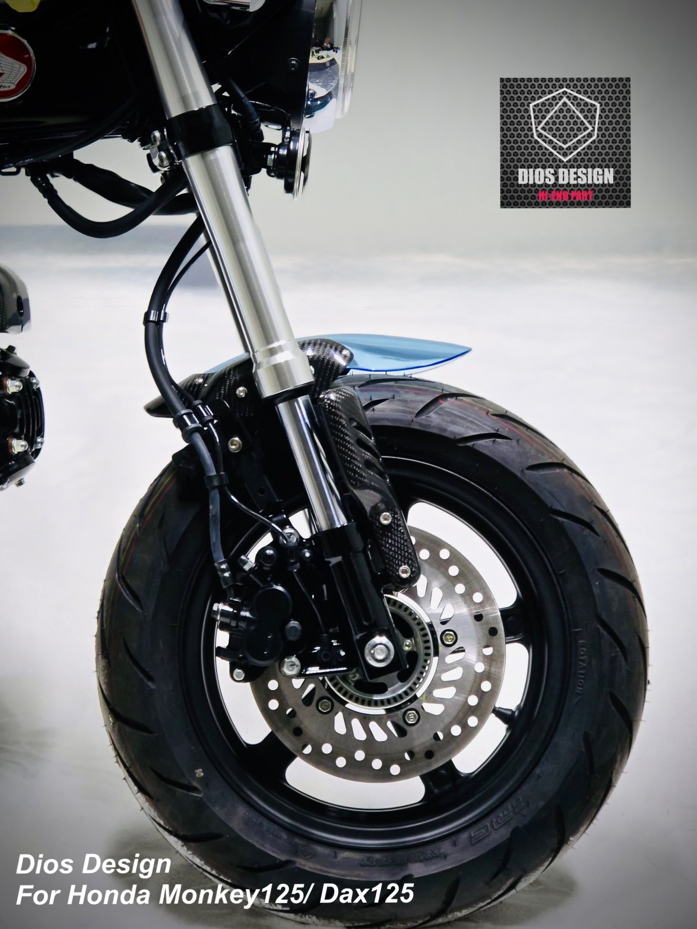 บังโคลนหน้าโหลด Dios design monkey125-DAX125 คาร์บอน 2490 บาท