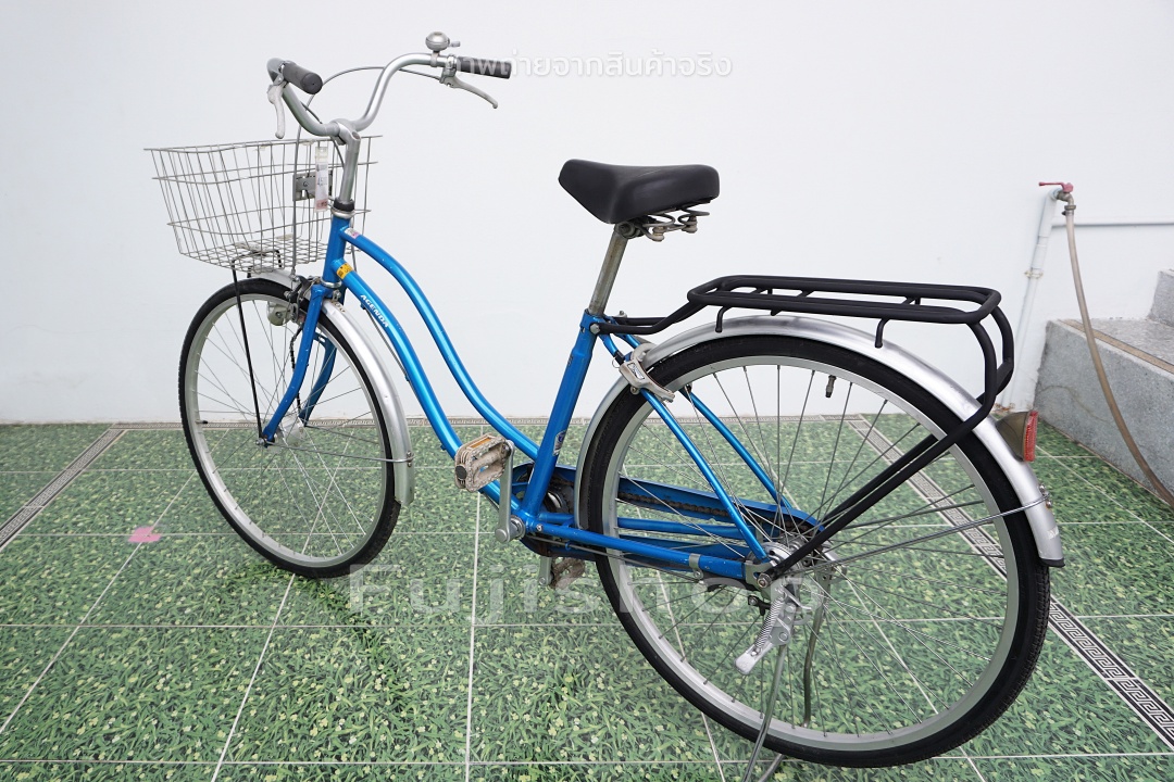 จักรยานแม่บ้านญี่ปุ่น - ล้อ 26 นิ้ว - ไม่มีเกียร์ - ไฟหน้าอัตโนมัติ - Agenda - สีน้ำเงิน [จักรยานมือสอง]