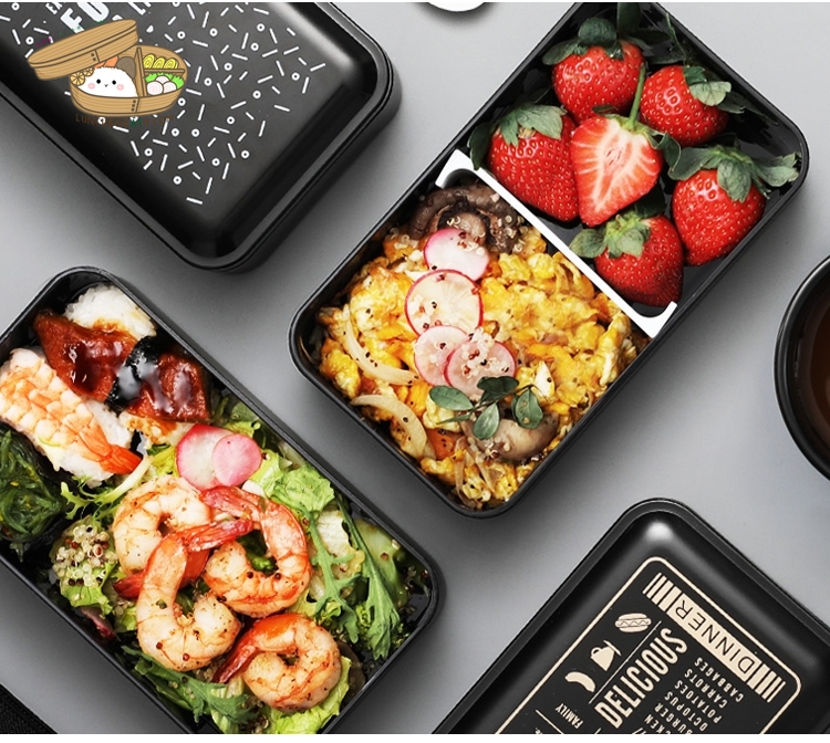 New Pattern Microwave Japanese Lunch Box - กล่องข้าวญี่ปุ่นพลาสติกลายใหม่