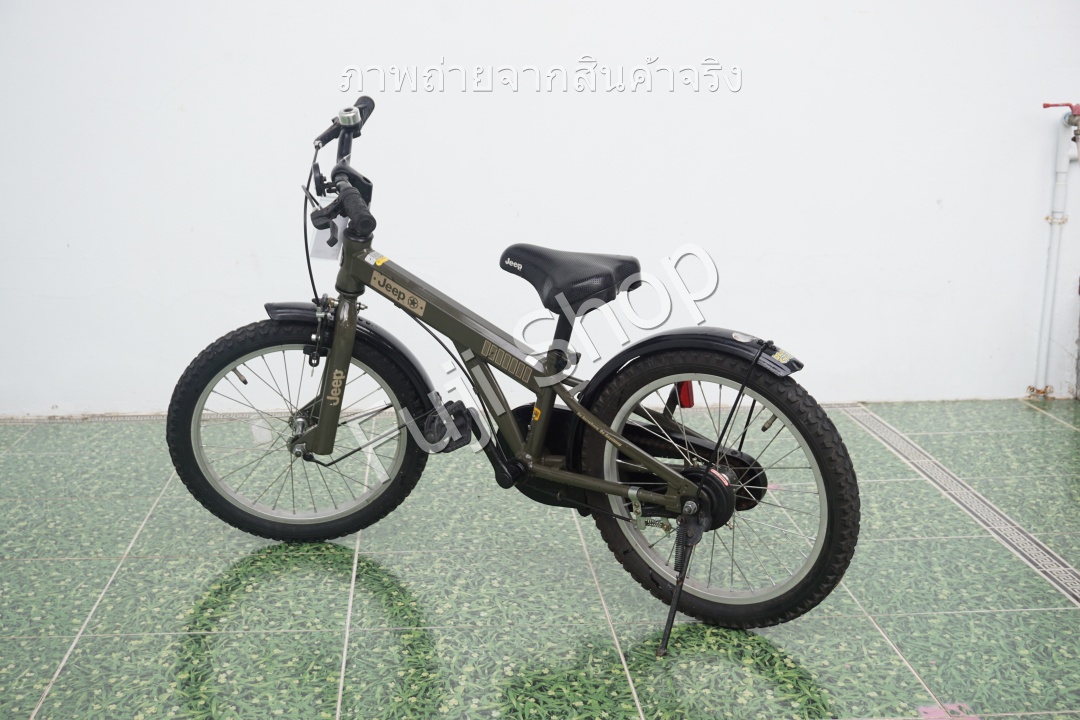 จักรยานเด็กญี่ปุ่น- ล้อ 18 นิ้ว - ไม่มีเกียร์ - Jeep - สีเขียว [จักรยานมือสอง]