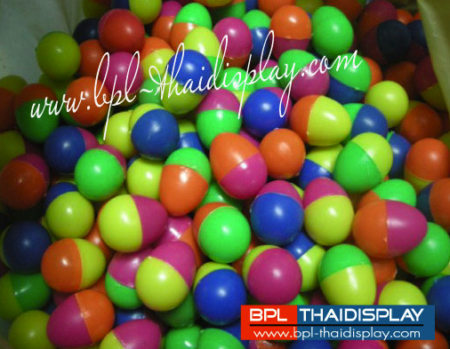 (มีสินค้า)+ ไข่พลาสติกคละสี(ลูกเล็ก) สำหรับเล่นเกมส์ หรือใส่กล่องรางวัล