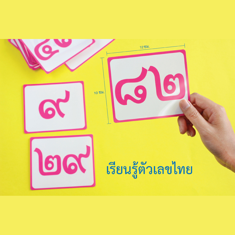 ขนาดบัตรคำ Flashcards เก่งคณิตคิดไว เลขไทย ๐-๑๐๐ ET-107