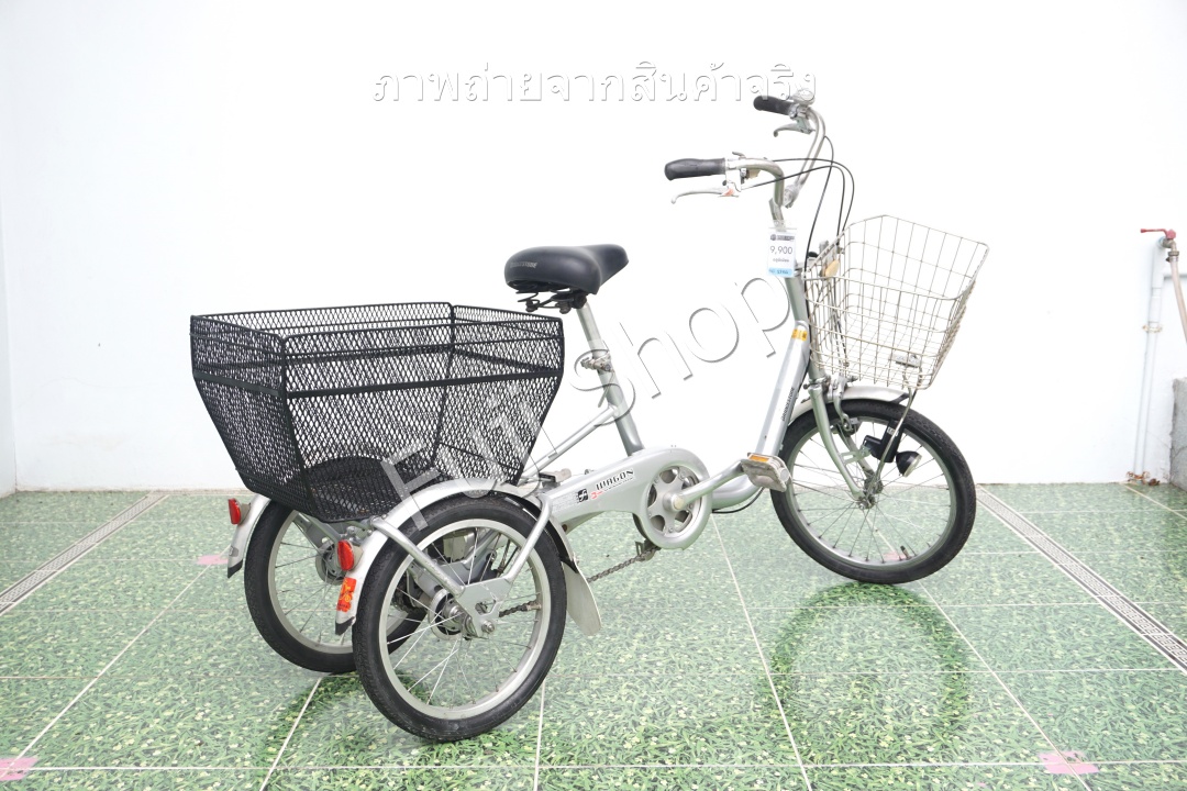 จักรยานสามล้อญี่ปุ่น - ล้อ 18/16 นิ้ว - มีเกียร์ - อลูมิเนียม - Bridgestone - สีเงิน [จักรยานมือสอง]