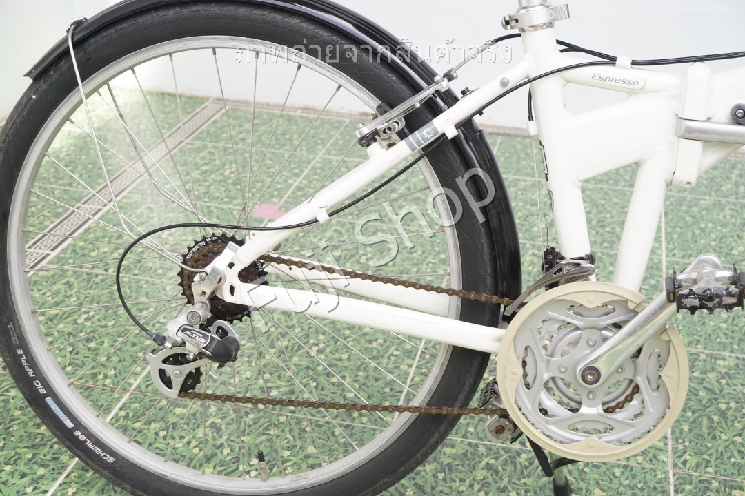 จักรยานพับได้ญี่ปุ่น - ล้อ 26 นิ้ว - มีเกียร์ - อลูมิเนียม - Dahon Espresso - สีขาว [จักรยานมือสอง]