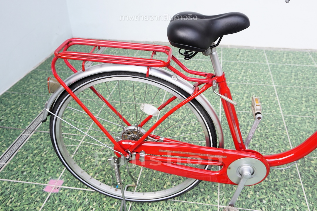 จักรยานแม่บ้านญี่ปุ่น - ล้อ 26 นิ้ว - ไม่มีเกียร์ - สีแดง [จักรยานมือสอง]