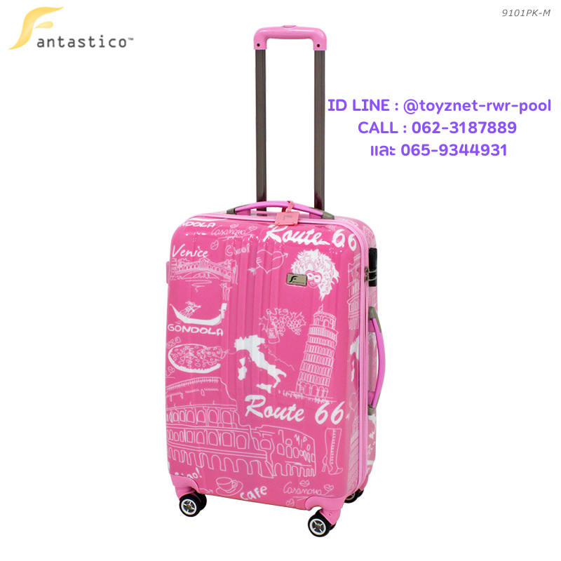 Fantastico Route 66 Suitcase Pink 24in (61cm) no.9101PK-M