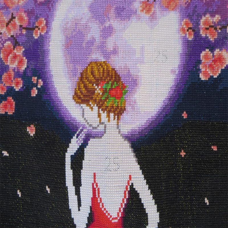 lady-1135 *สินค้าหมด* ชุดปักครอสติช ลายสาวสวยในชุดแดง ( ปักเต็มผืนผ้า ไม่มีเดินเส้น ผ้า11CTพิมพ์ลาย ปัก 3 เส้นเล็ก ) ขนาด 50*63 ซม.ผ้าครอสติช 11CTพิมพ์ลายปักบนผ้า ไหมคอตตอน 25 สี ผังลาย เข็ม