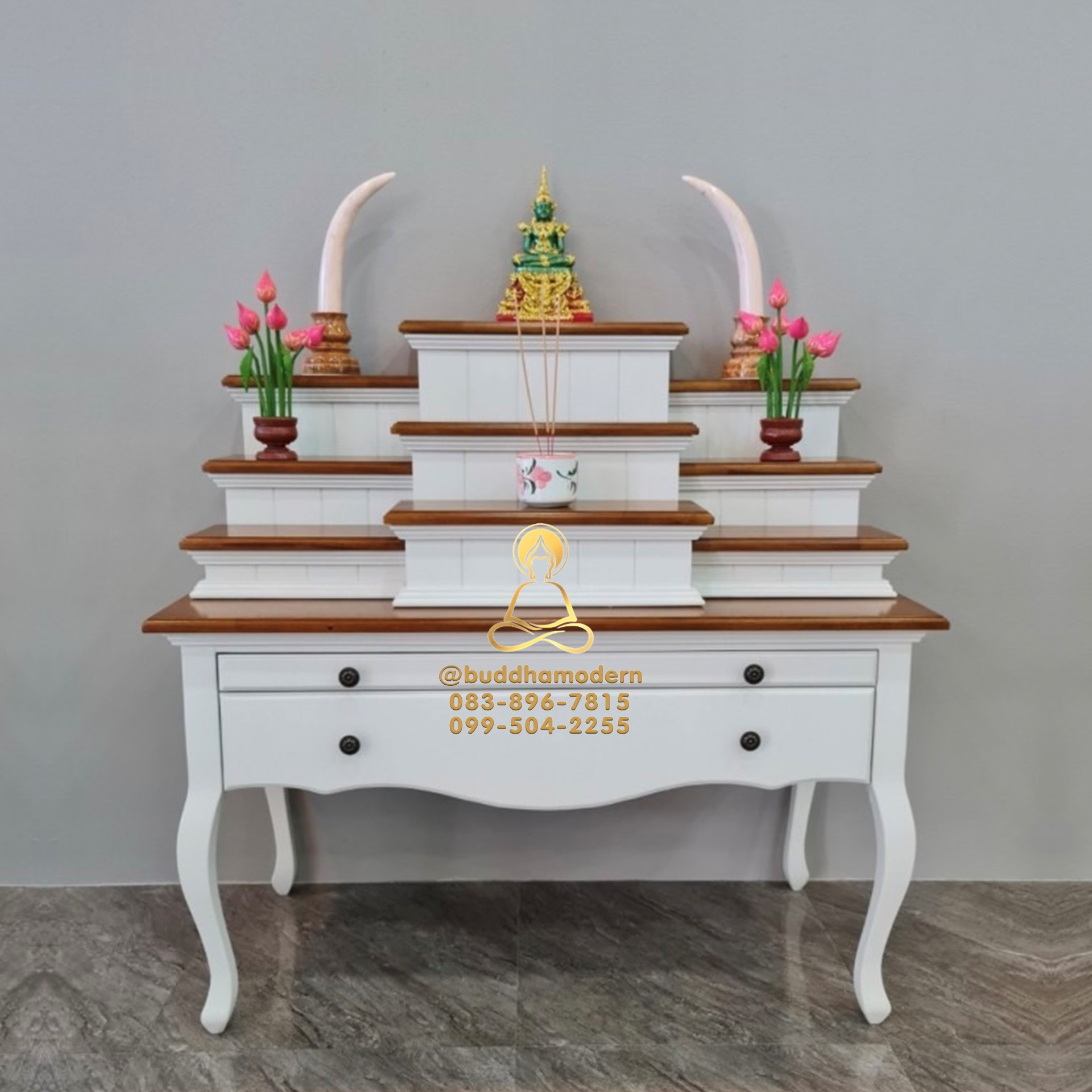 โต๊ะหมู่บูชาโมเดิร์น รุ่นขาโปร่ง 120 ซม. (รุ่น U-120)