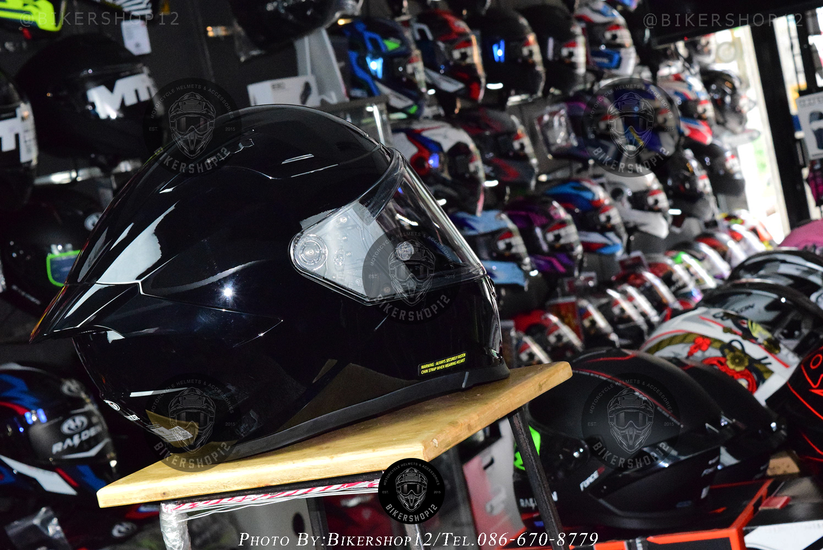 หมวกกันน็อคKYT STRIKER สี BLACK ดำเงา