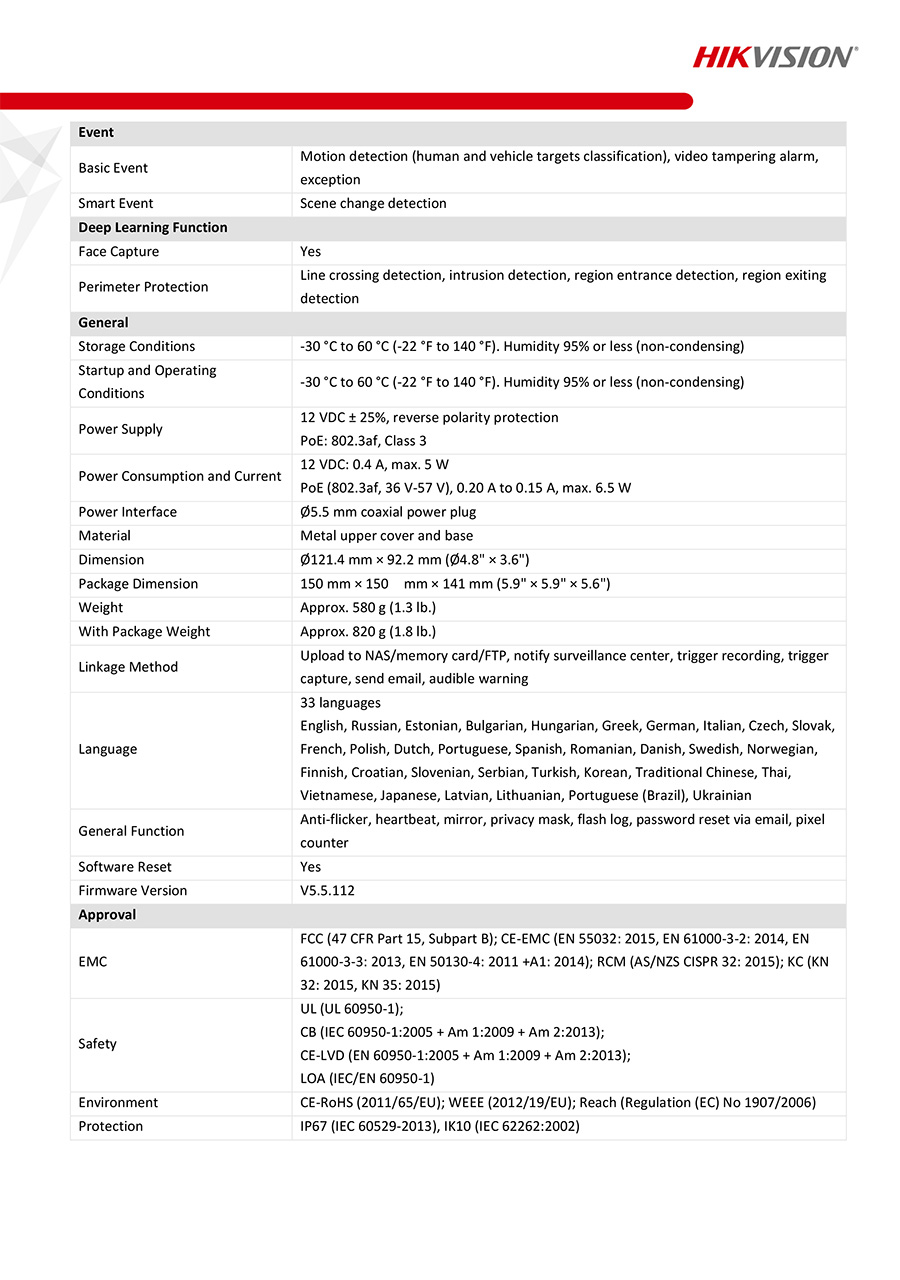 HIKVISION DS-2CD2146G2-I (4mm) กล้องวงจรปิดระบบ IP ความละเอียด 4MP ACUSENSE IR 30M. BY BILLIONAIRE SECURETECH DS-2CD2146G2-I (4mm)