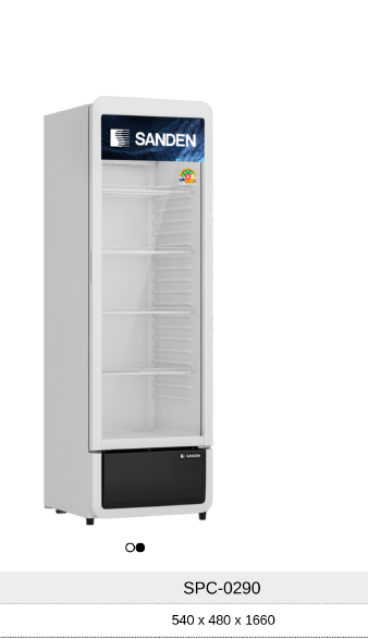 ตู้แช่ 1 ประตู รุ่น SPC-0290 (9.9 คิว) ตู้แช่เครื่องดื่ม ความจุ 280 ลิตร ยี่ห้อ SANDEN INTERCOOL ขนาด : 54 x 53 x 172.5 ซม.