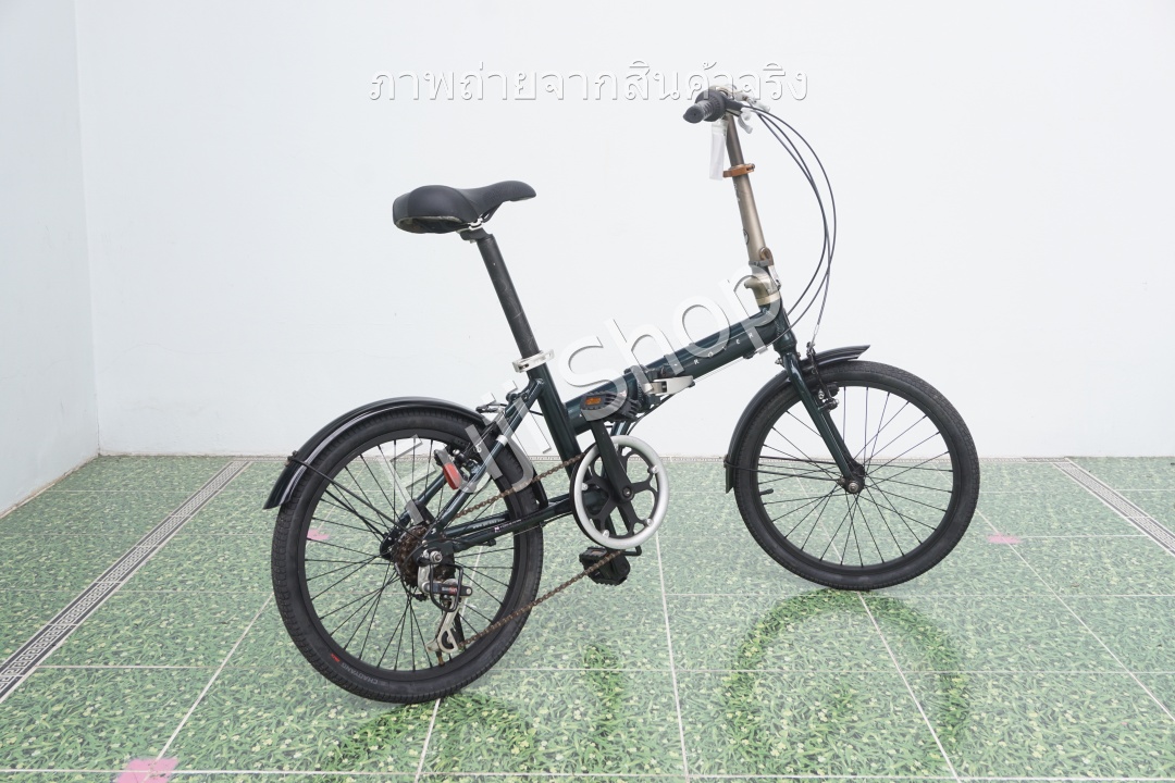 จักรยานพับได้ญี่ปุ่น - ล้อ 20 นิ้ว - มีเกียร์ - อลูมิเนียม - Rover - สีเขียว [จักรยานมือสอง]
