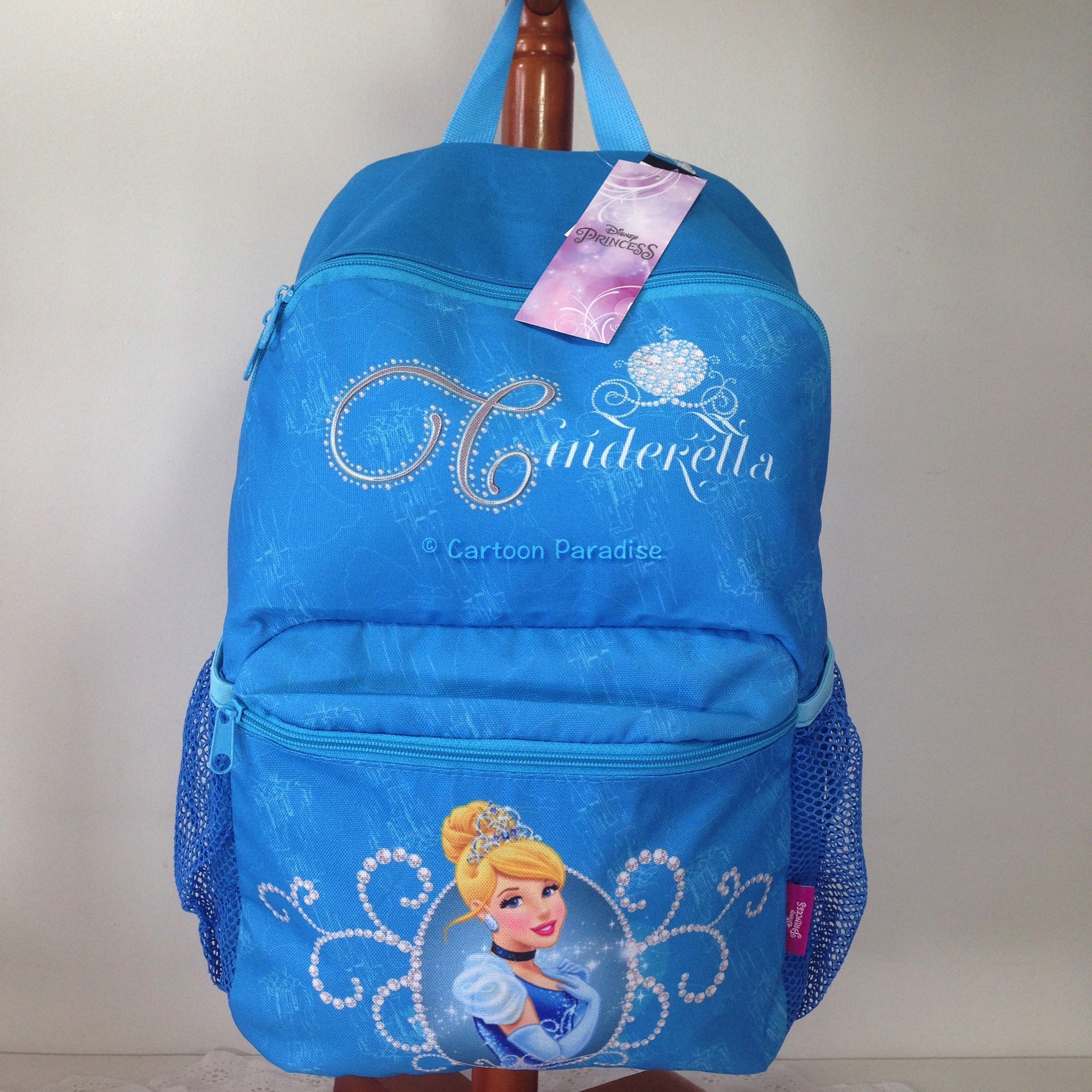 กระเป๋าเป้ เจ้าหญิง 16 นิ้ว ดิสนีย์ พริ๊นเซส Disney Princess Cinderella Backpack กระเป๋าสะพาย กระเป๋านักเรียน กระเป๋าเด็ก