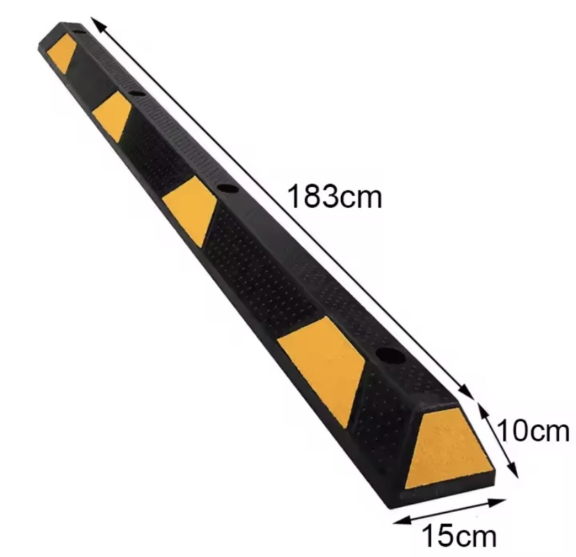 ยางกั้นล้อรถ ยางกันรถไหล 15-183-10 cm.(กว้าง-ยาว-สูง)