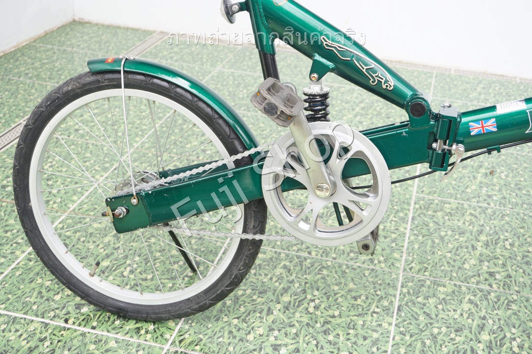 จักรยานพับได้ญี่ปุ่น - ล้อ 20 นิ้ว - ไม่มีเกียร์ - มีโช๊ค - อลูมิเนียม - Jaguar - สีเขียว [จักรยานมือสอง]