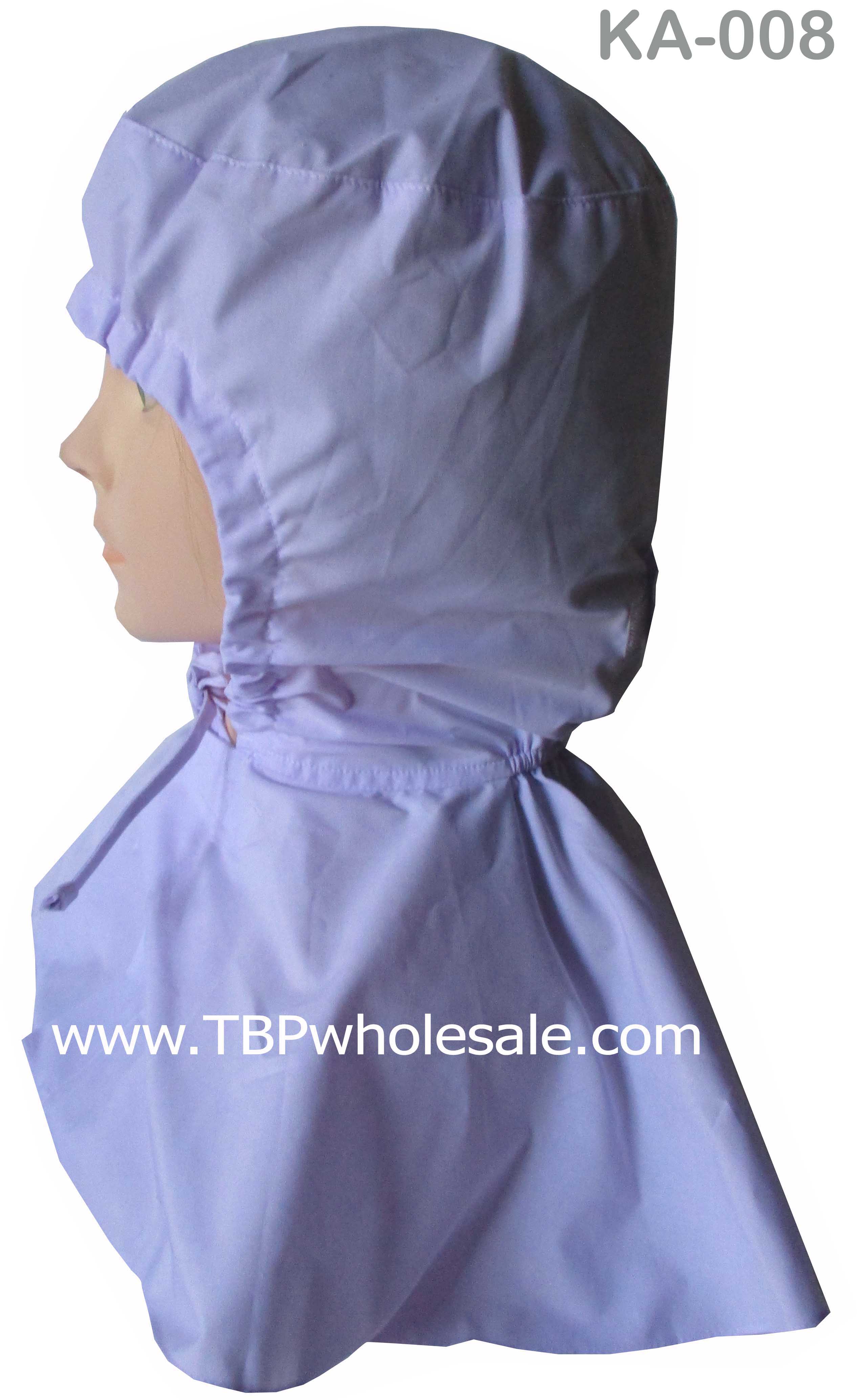 KA-008===ราคาส่ง 95 บาท ขั้นต่ำ 100 ใบ หมวกคลุมบ่า ผ้าทั้งใบกรอบหน้าใช้เชือกรูดกระชับใบหน้า ตรงคางมีตีนตุ๊กแก(ผ้าโทเร210เส้น) สนใจติดต่อ 0810110084/023972066