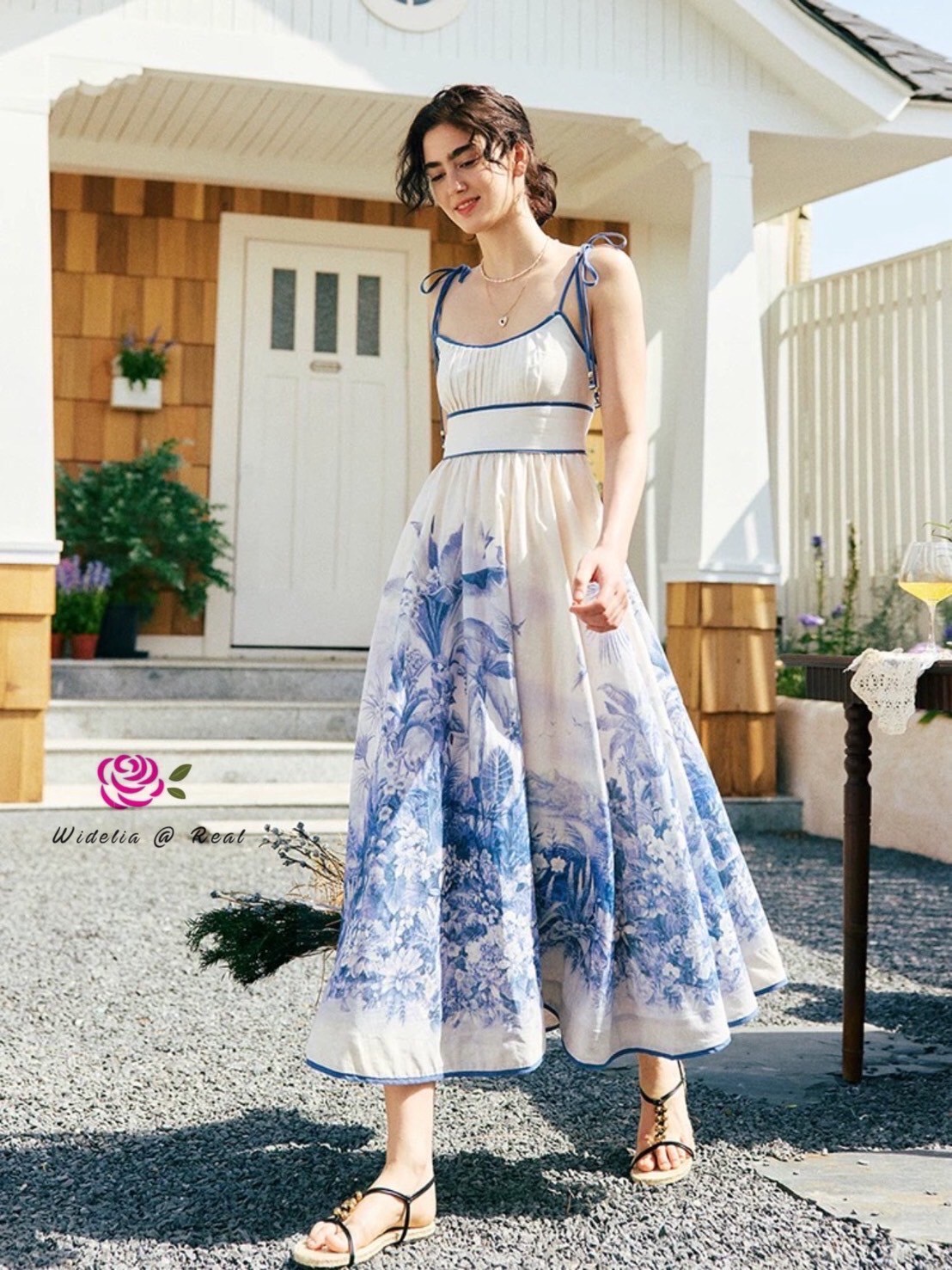 ZMM เดรสสายเดี่ยวตัวสวย งานเก๋ ใส่ง่าย ช่วงสายผูกโบสวยเก๋