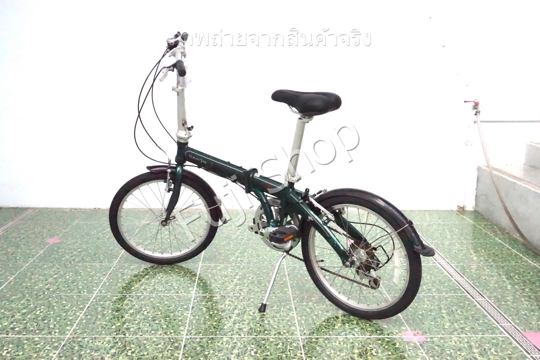 จักรยานพับได้ญี่ปุ่น - ล้อ 20 นิ้ว - มีเกียร์ - อลูมิเนียม - Dahon Route - สีเขียว [จักรยานมือสอง]