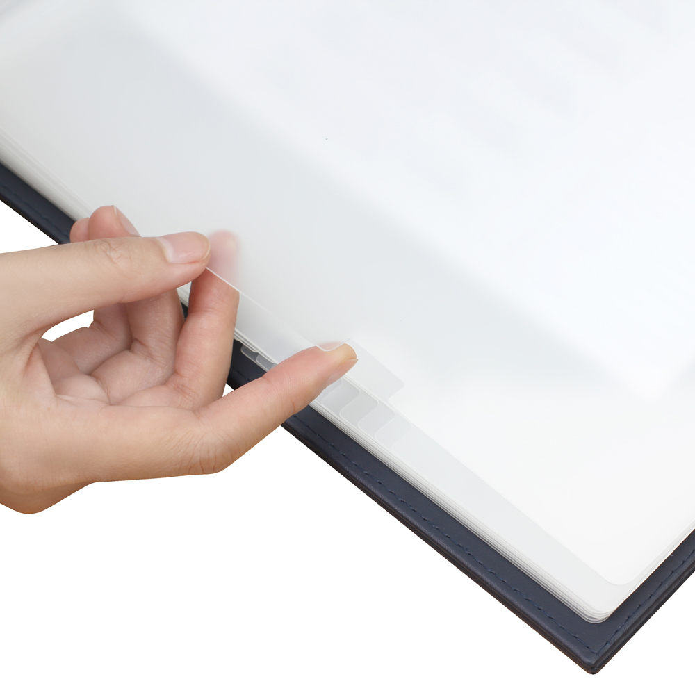 สมุดเสนอเซ็น ปกหนังเทียม ไส้พลาสติก