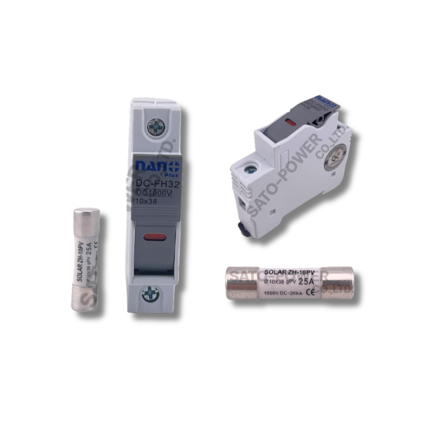 NANO ฐานฟิวส์ 10x38 DC 1000V | ระบบเกาะราง วัสดุประกอบอย่างดีไม่ชำรุด ไม่ลามไฟ | ติดตั้งสะดวก ปลอดภัยในการใช้งาน