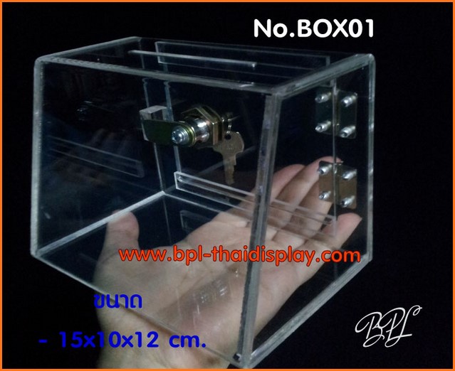 (สั่งผลิต)กล่องอะครีลิค ทิปบ็อกซ์ (TIPS BOXES) ฟรีงานพิมพ์หรือโลโก้ด้านหน้า 1จุด