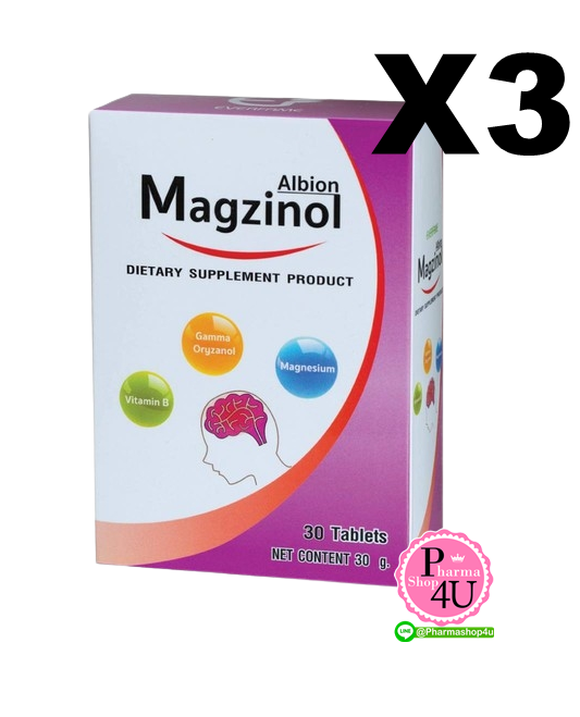 (ซื้อ3 ราคาพิเศษ) Everfame Albion Magzinol เอฟเวอร์เฟม อัลเบียน แมกซินอล แมกนีเซียม (1 กล่อง/30เม็ด)