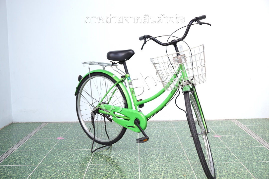 จักรยานแม่บ้านญี่ปุ่น - ล้อ 26 นิ้ว - ไม่มีเกียร์ - สีเขียว [จักรยานมือสอง]