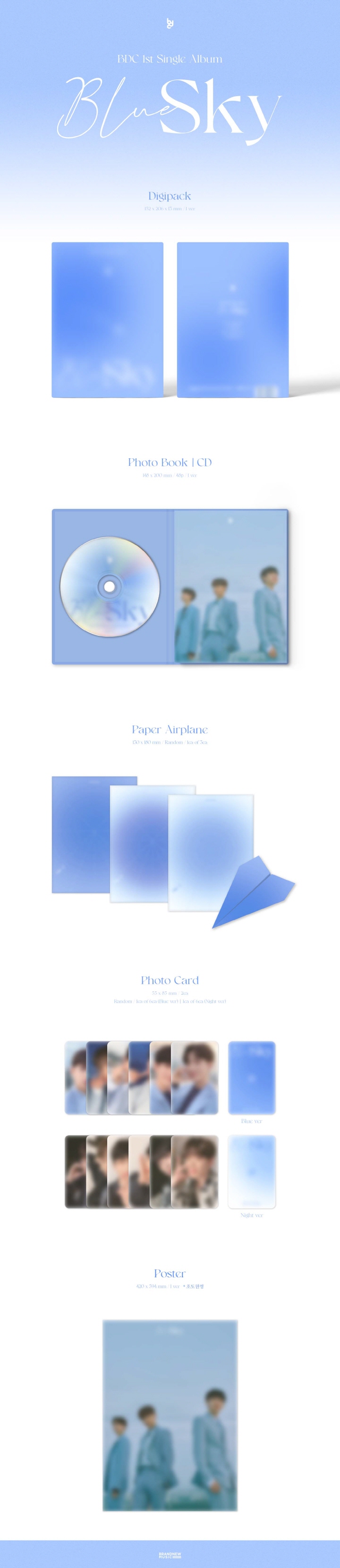 [PRE-ORDER] BDC - 1st Single Album "BLUE SKY"