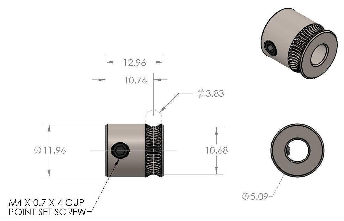 MK7 Drive Gear for 1.75mm Filament