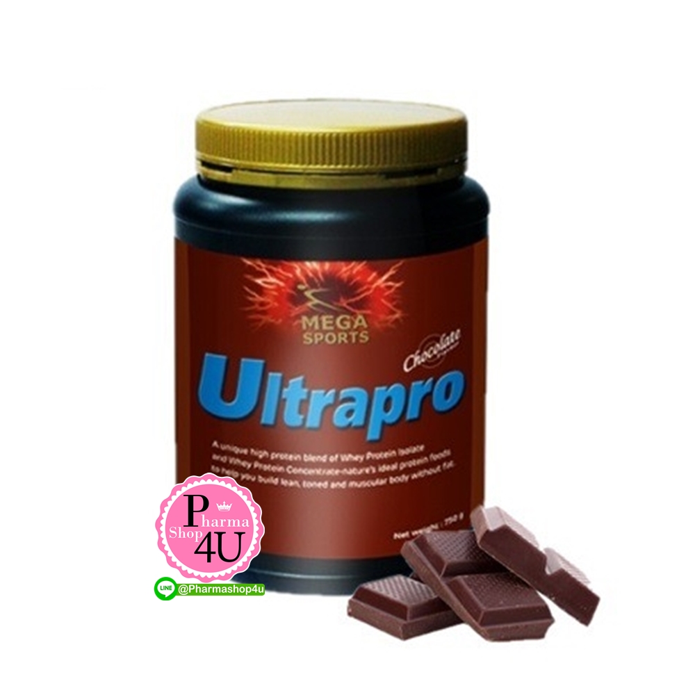 รุ่นใหม่ (Chocolate) Mega We Care Ultrapro 900g เมก้า วีเเคร์ อัลตราโปร เวย์โปรตีน #ช๊อกโกแลต (1กระปุก/900กรัม) สูตรครบถ้วน อัลทราโปร