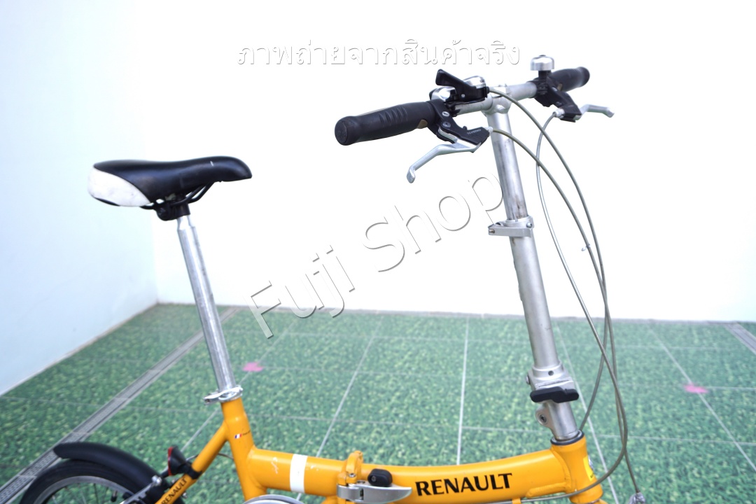 จักรยานพับได้ญี่ปุ่น - ล้อ 16 นิ้ว - มีเกียร์ - อลูมิเนียม - Renault - สีเหลือง [จักรยานมือสอง]