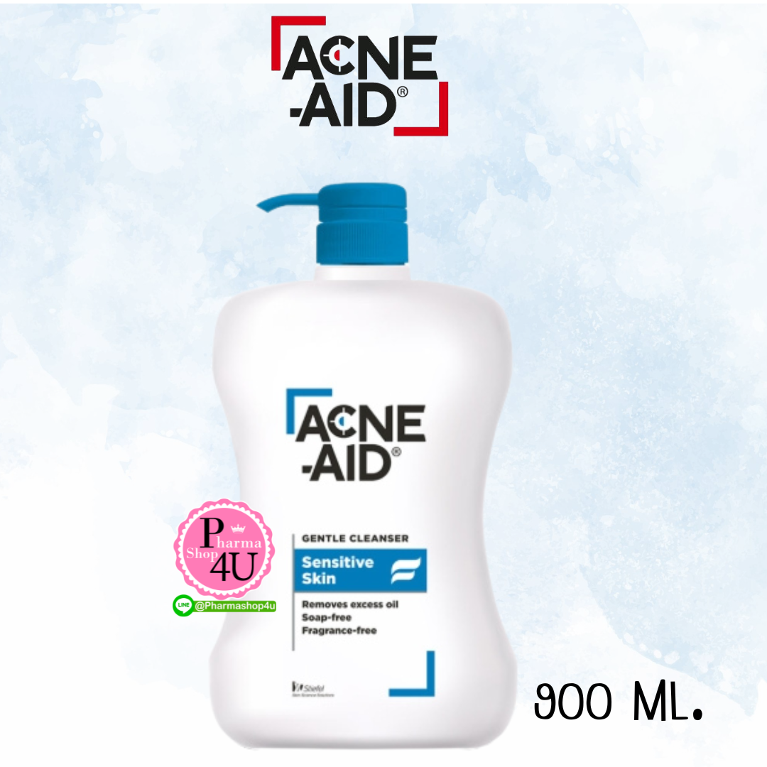 ACNE-AID Gentle Cleanser Sensitive Skin แอคเน่-เอด เจนเทิล เครนเซอร์ 900ml. ผลิตภัณฑ์ทำความสะอาดผิวหน้า สำหรับผิวแพ้ง่าย เป็นสิวง่าย